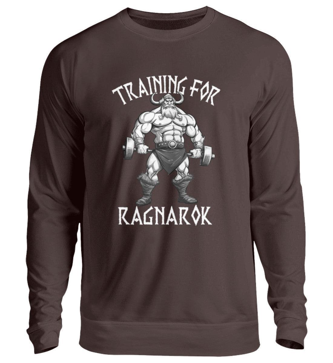 Wikinger Bodybuilder Sweatshirt "Training für Ragnarök" – Motivation & Stärke für das Fitnessstudio - Nordic Viking Wear
