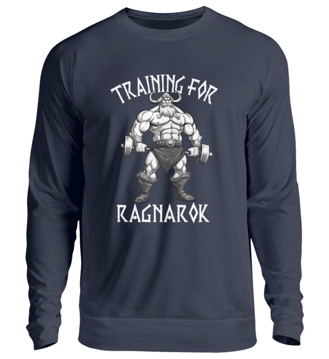 Wikinger Bodybuilder Sweatshirt "Training für Ragnarök" – Motivation & Stärke für das Fitnessstudio - Nordic Viking Wear