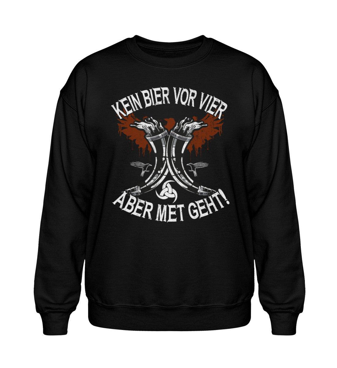 Heavy Blend Wikinger Sweatshirt – Kein Bier vor Vier, aber Met geht! - Nordic Viking Wear