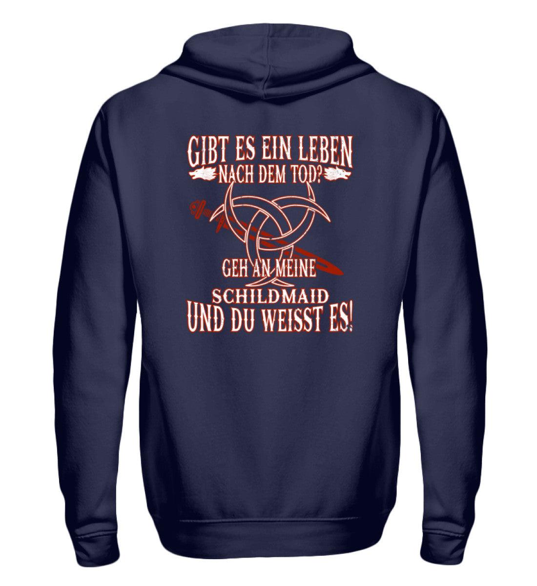 🔥 Zipp-Hoodie „Gibt es ein Leben nach dem Tod? – Schildmaid Edition“ 🔥 - Nordic Viking Wear