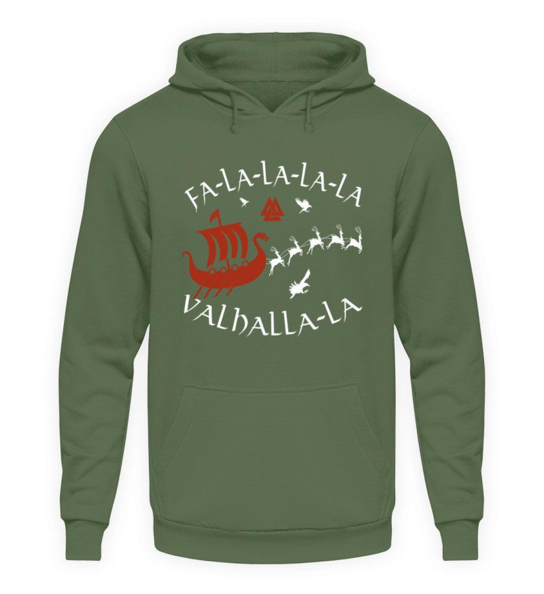 Wikinger Hoodie "Fa-La-La-La Valhalla-La" - Nordische Mythologie Hoodie - Nordic Viking Wear