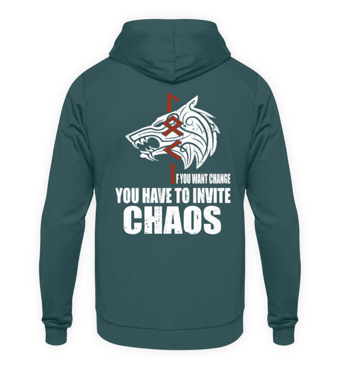 Loki Runes Viking Hoodie - "If You Want Change, You Have to Invite Chaos - Nordic Viking Wear