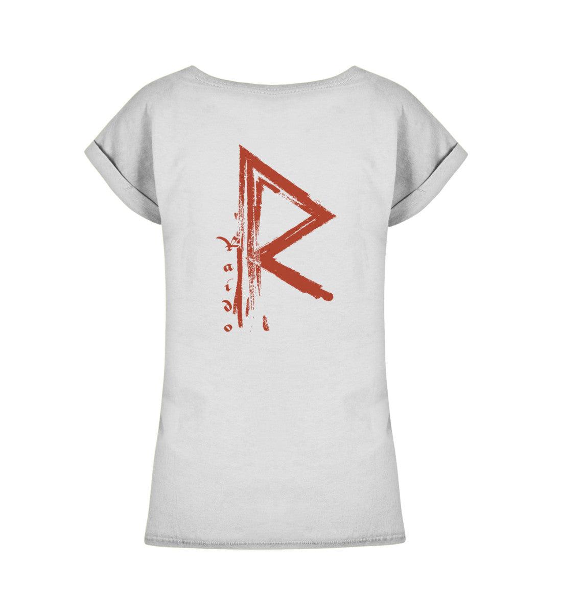 Schildmaiden Extendet Shirt – Rune Raido: Symbol der Reise und des Wandels - Nordic Viking Wear