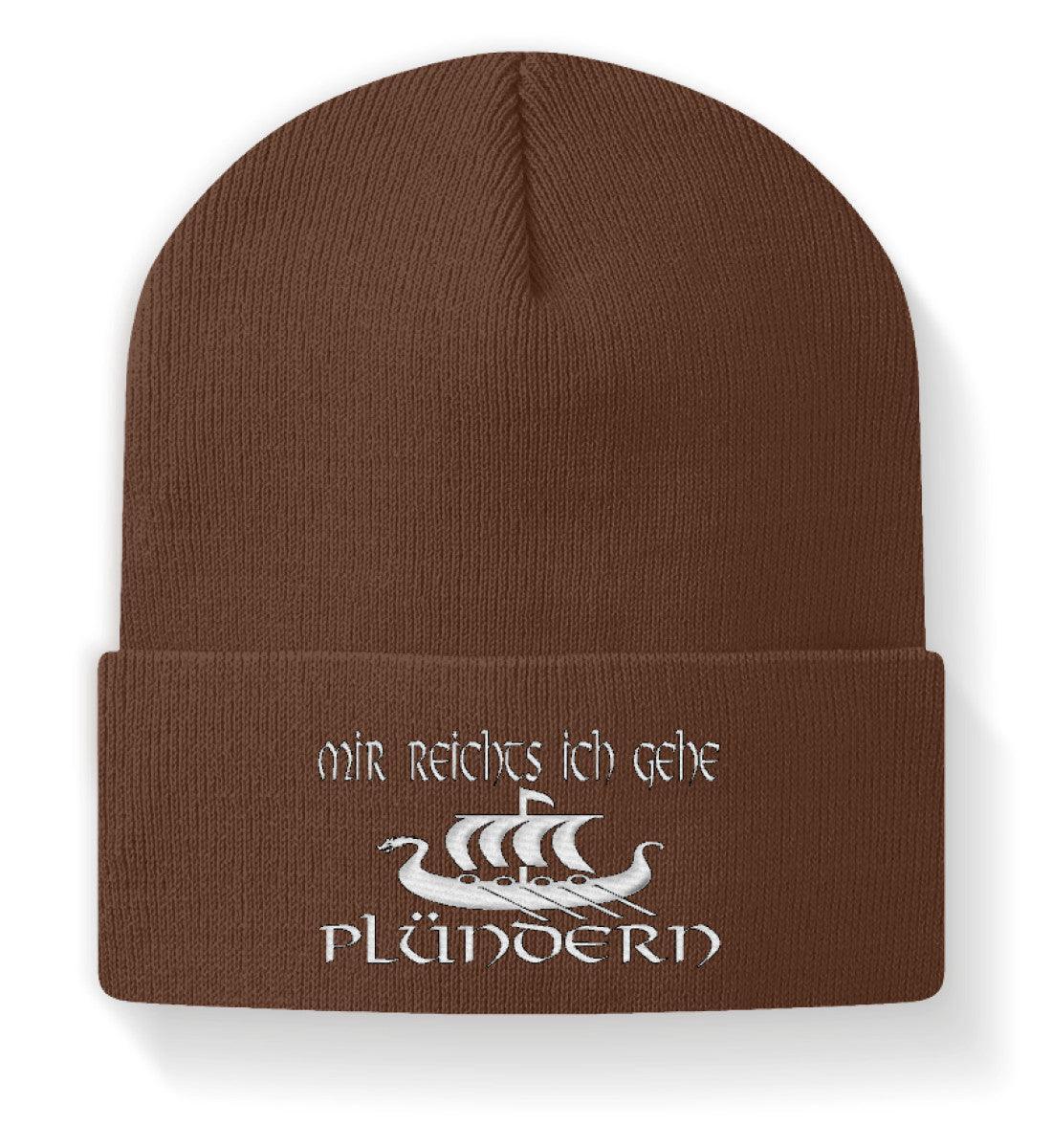 Wikinger-Beanie "Mir reicht's, ich gehe plündern" – Motivierende Mütze für Abenteurer - Nordic Viking Wear