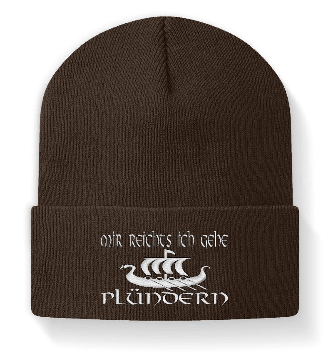Wikinger-Beanie "Mir reicht's, ich gehe plündern" – Motivierende Mütze für Abenteurer - Nordic Viking Wear