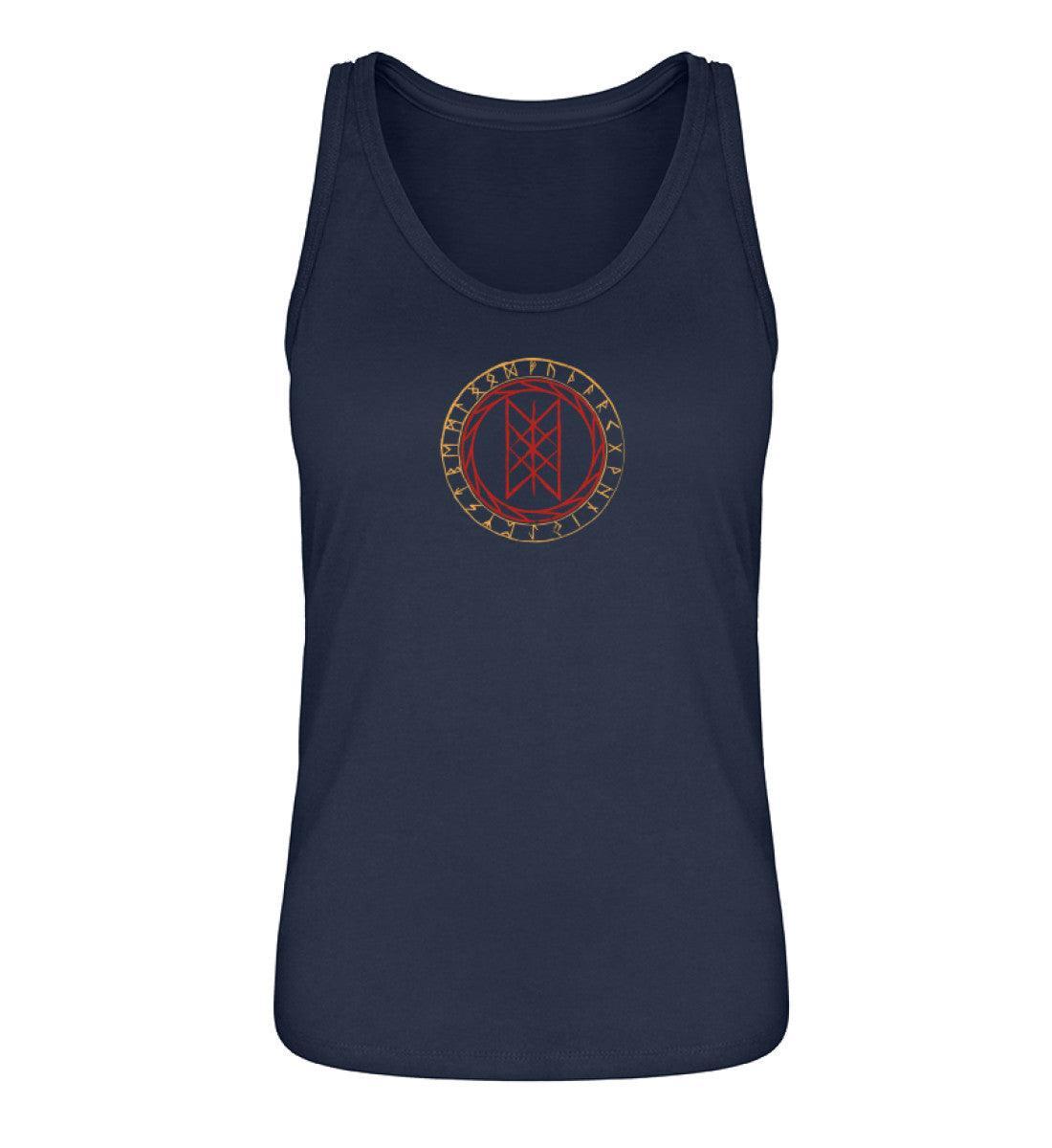 Schildmaiden Tanktop mit Wyrd-Web und Runenkreis - Mystisches Nordisches Symbol Top - Nordic Viking Wear