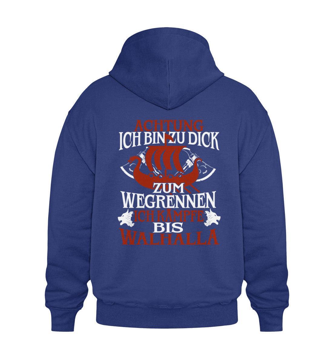 Wikinger Heavy Vintage Hoodie "Achtung Ich Bin Zu Dick Zum Wegrennen" - Nordic Viking Wear