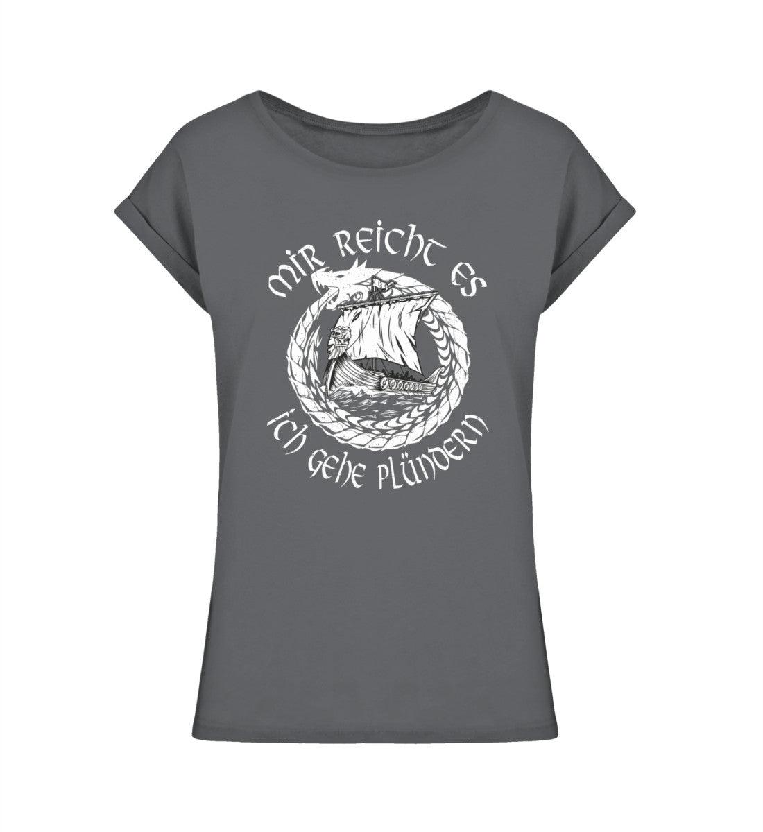 Schildmaiden Extended Shirt – "Mir reicht es, ich gehe plündern" Wikingerschiff - Nordic Viking Wear