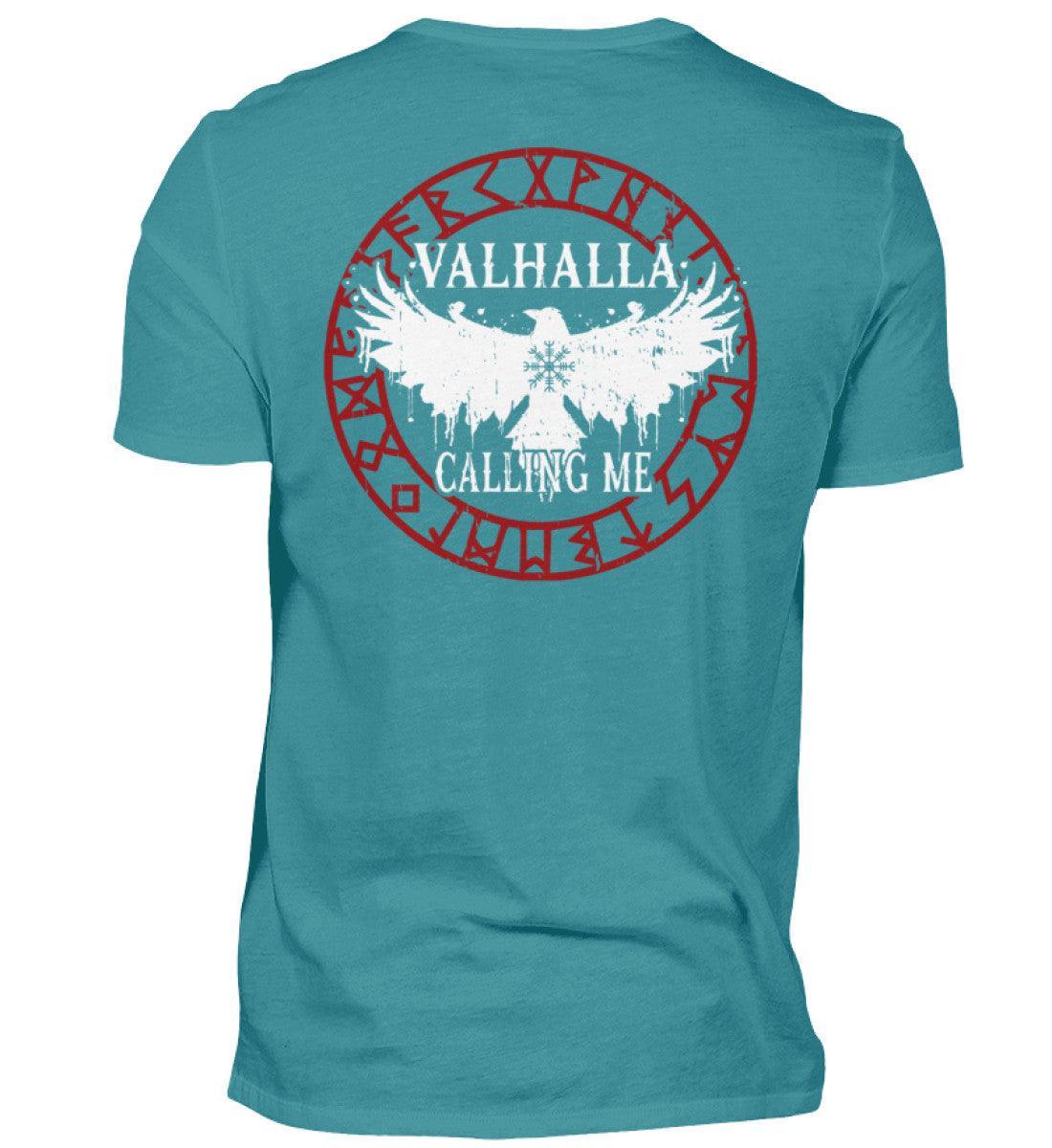Wikinger Backprint Shirt "Ruf nach Valhalla" – Antworte dem Ruf der Ehre - Nordic Viking Wear