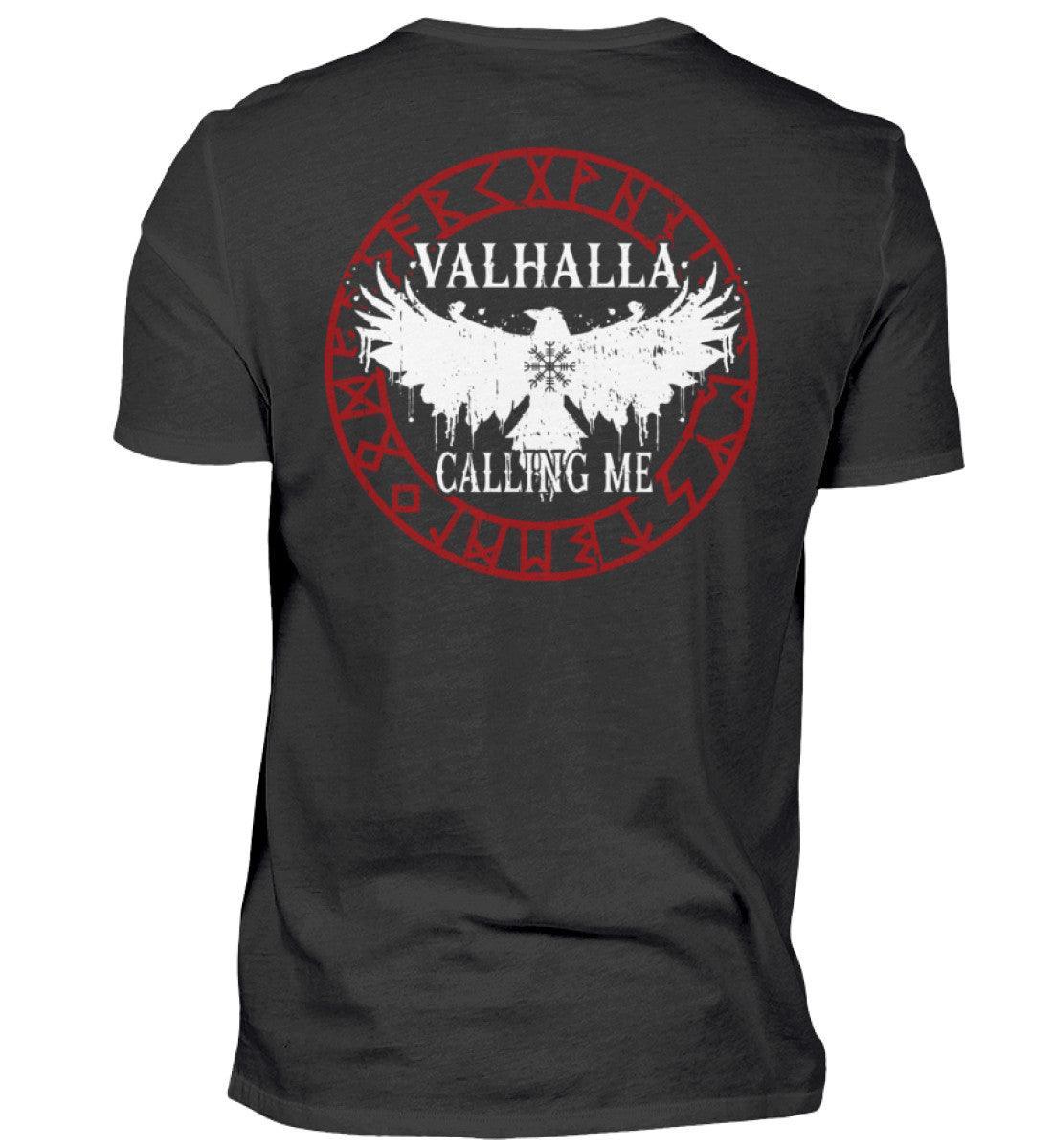 Wikinger Backprint Shirt "Ruf nach Valhalla" – Antworte dem Ruf der Ehre - Nordic Viking Wear