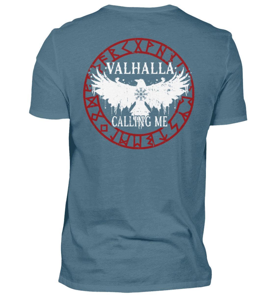 Wikinger Backprint Shirt "Ruf nach Valhalla" – Antworte dem Ruf der Ehre - Nordic Viking Wear