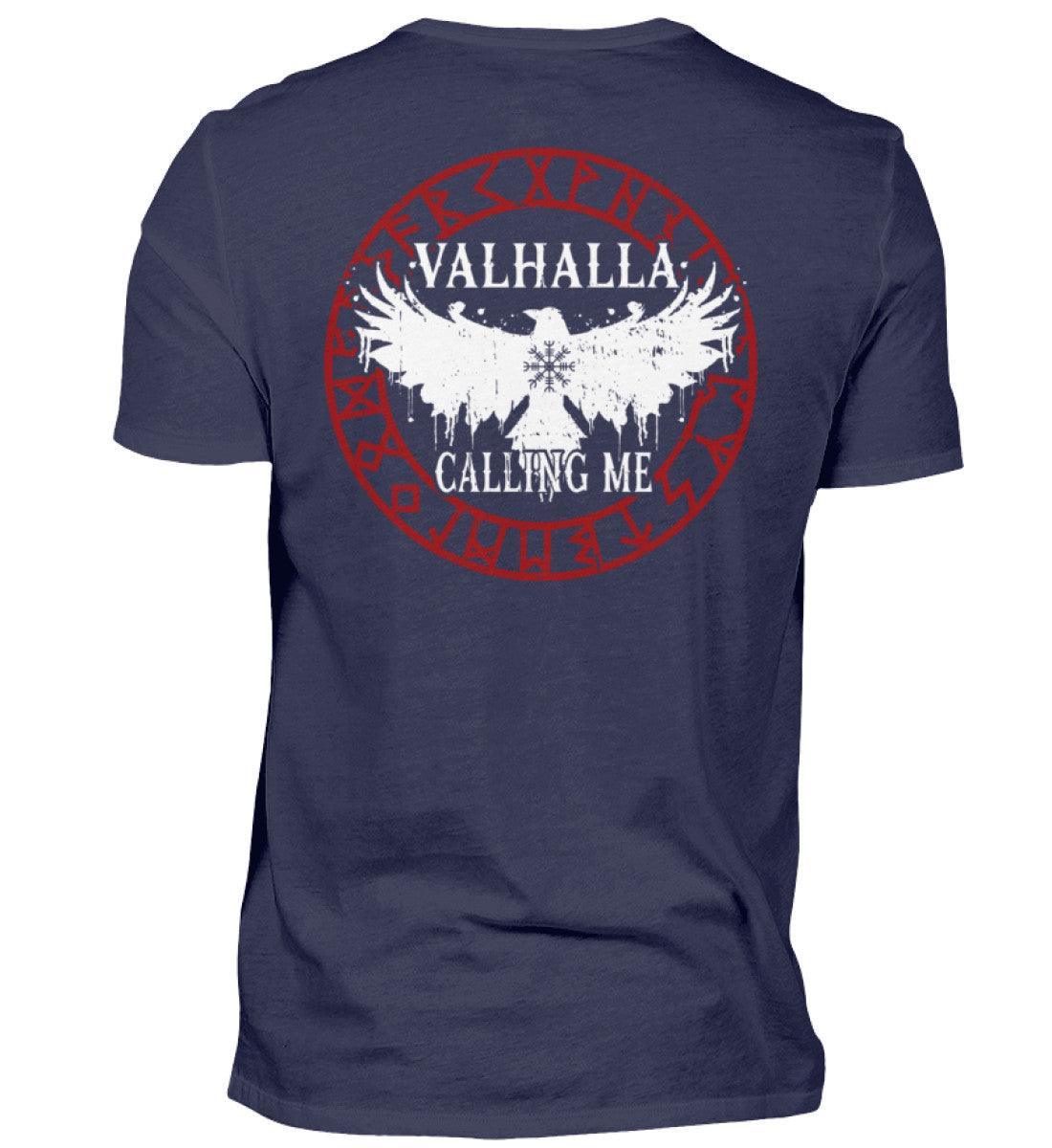 Wikinger Backprint Shirt "Ruf nach Valhalla" – Antworte dem Ruf der Ehre - Nordic Viking Wear