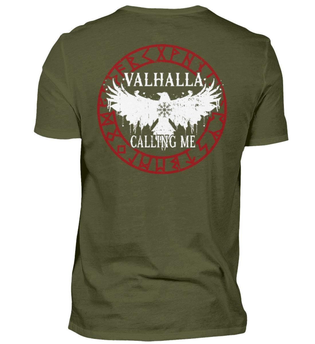 Wikinger Backprint Shirt "Ruf nach Valhalla" – Antworte dem Ruf der Ehre - Nordic Viking Wear