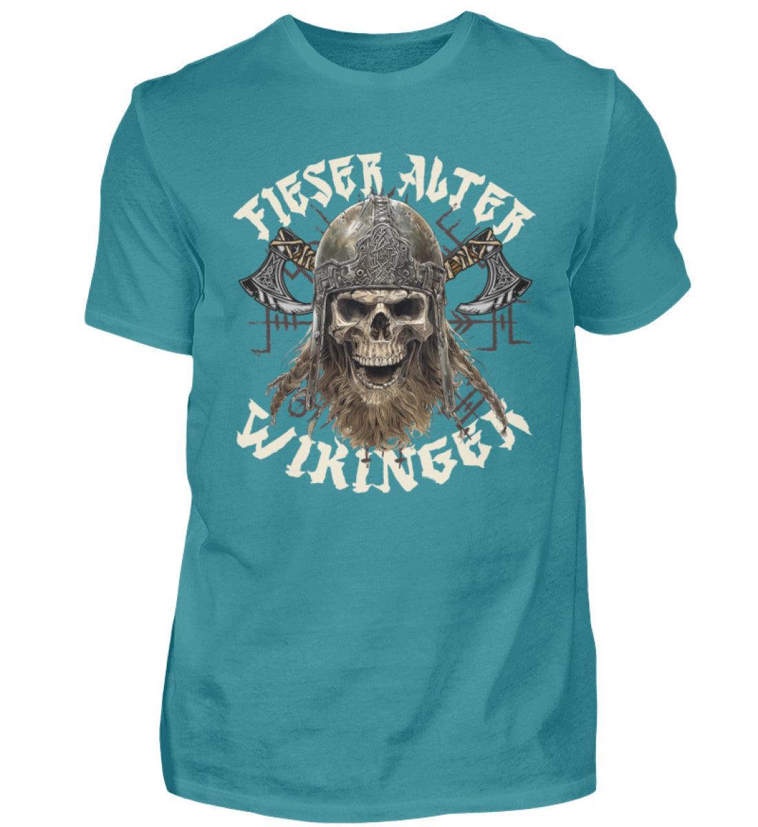 Fieser Alter Wikinger - Lustiges Wikinger-Shirt mit Helm und Äxten - Nordic Viking Wear