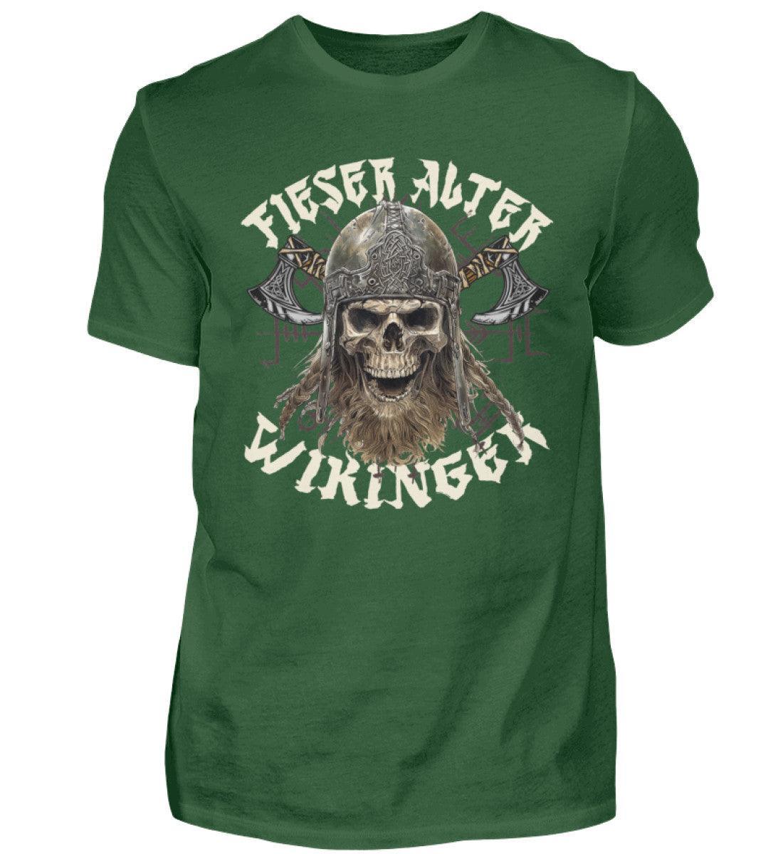 Fieser Alter Wikinger - Lustiges Wikinger-Shirt mit Helm und Äxten - Nordic Viking Wear