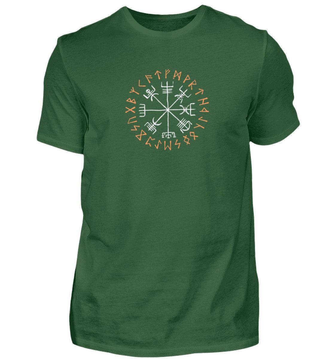 Wikinger Vegvisir T-Shirt - Kompass Runen Symbol Tee - Nordischer Navigationspfad Shirt - Nordic Viking Wear