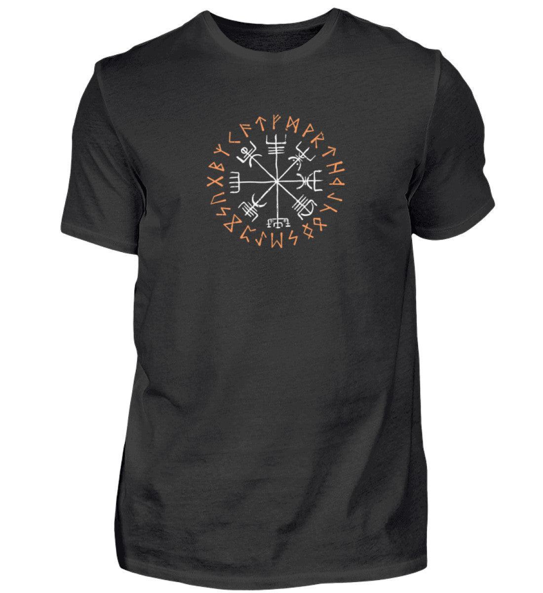 Wikinger Vegvisir T-Shirt - Kompass Runen Symbol Tee - Nordischer Navigationspfad Shirt - Nordic Viking Wear