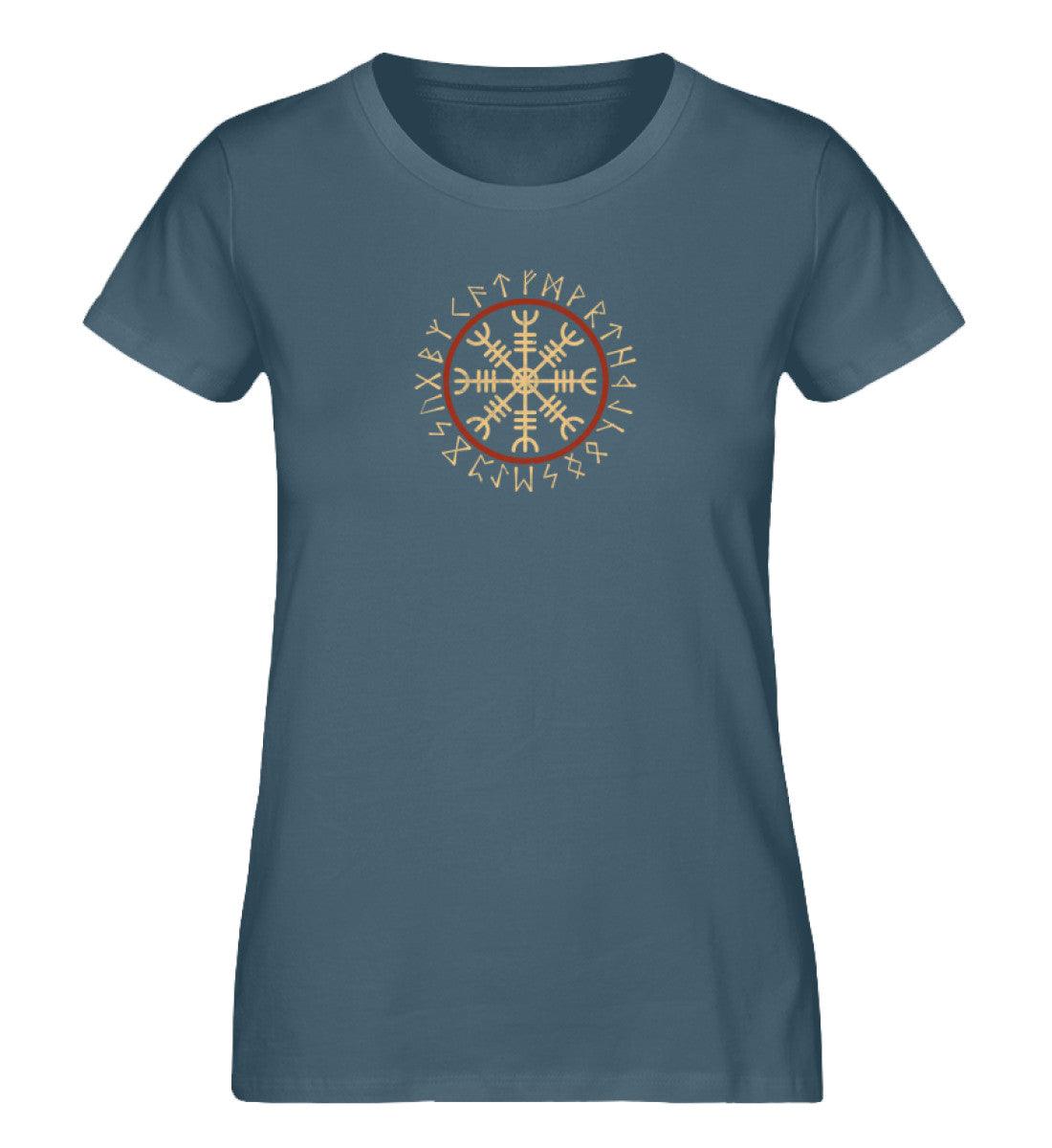 Schildmaiden Expresser Shirt „Helm of Awe T-Shirt – Nordische Runen und Wikinger-Symbolik“ - Nordic Viking Wear