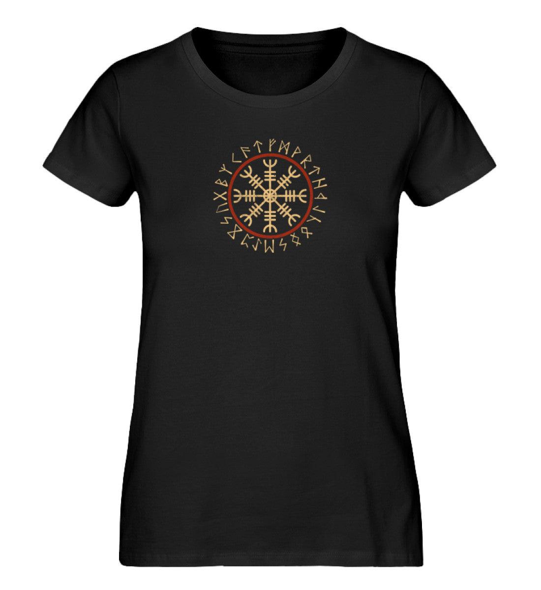 Schildmaiden Expresser Shirt „Helm of Awe T-Shirt – Nordische Runen und Wikinger-Symbolik“ - Nordic Viking Wear