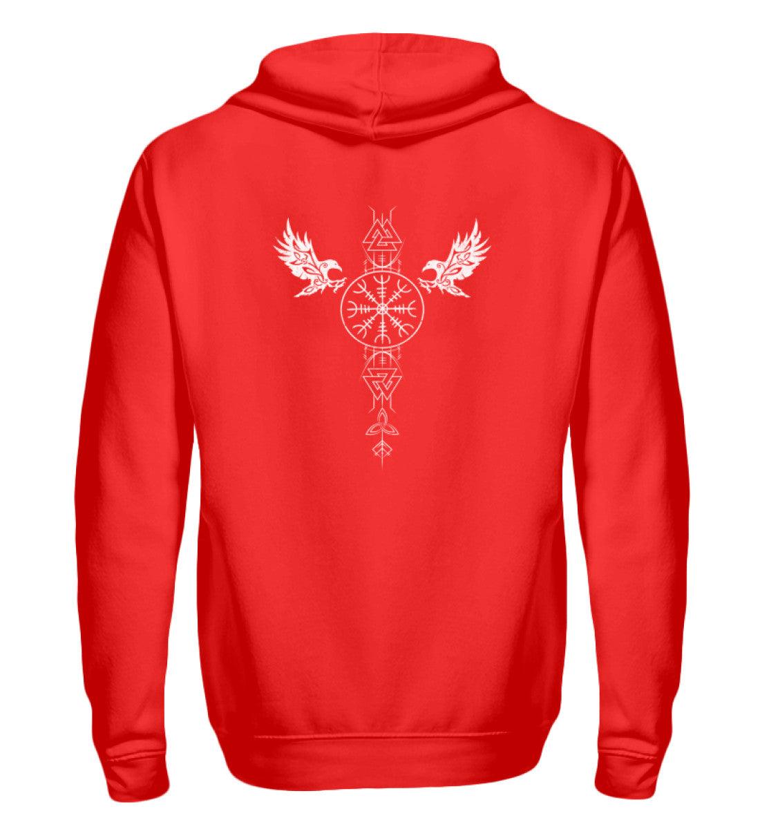 🛡 Helm of Awe Zipp-Hoodie – Schutz & Stärke der Wikinger 🛡 - Nordic Viking Wear