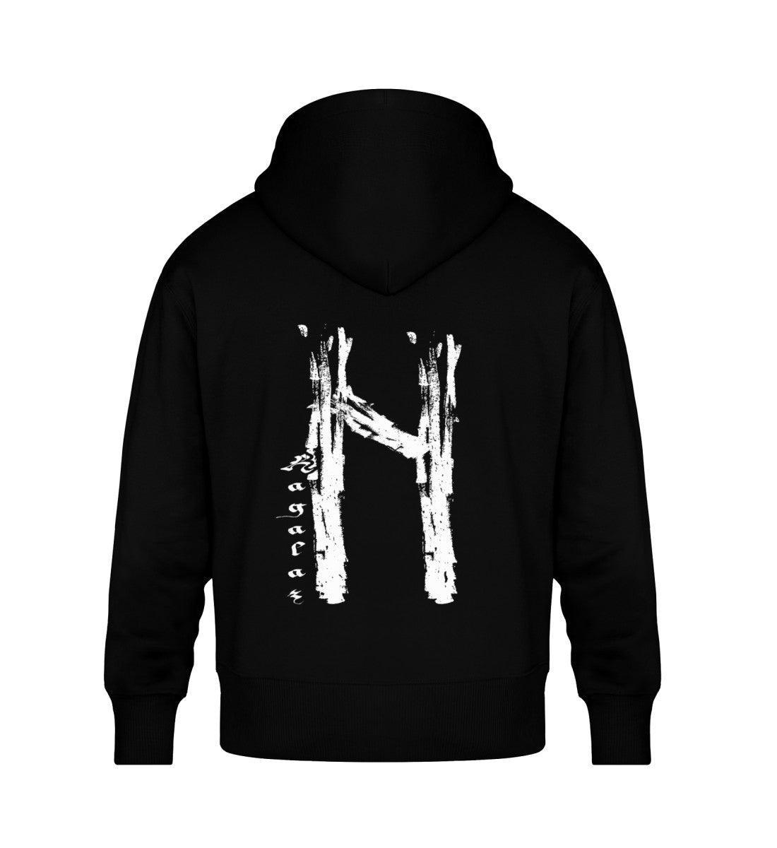 Wikinger Runen Oversized Hoodie Hagalaz - Nordic Viking Wear