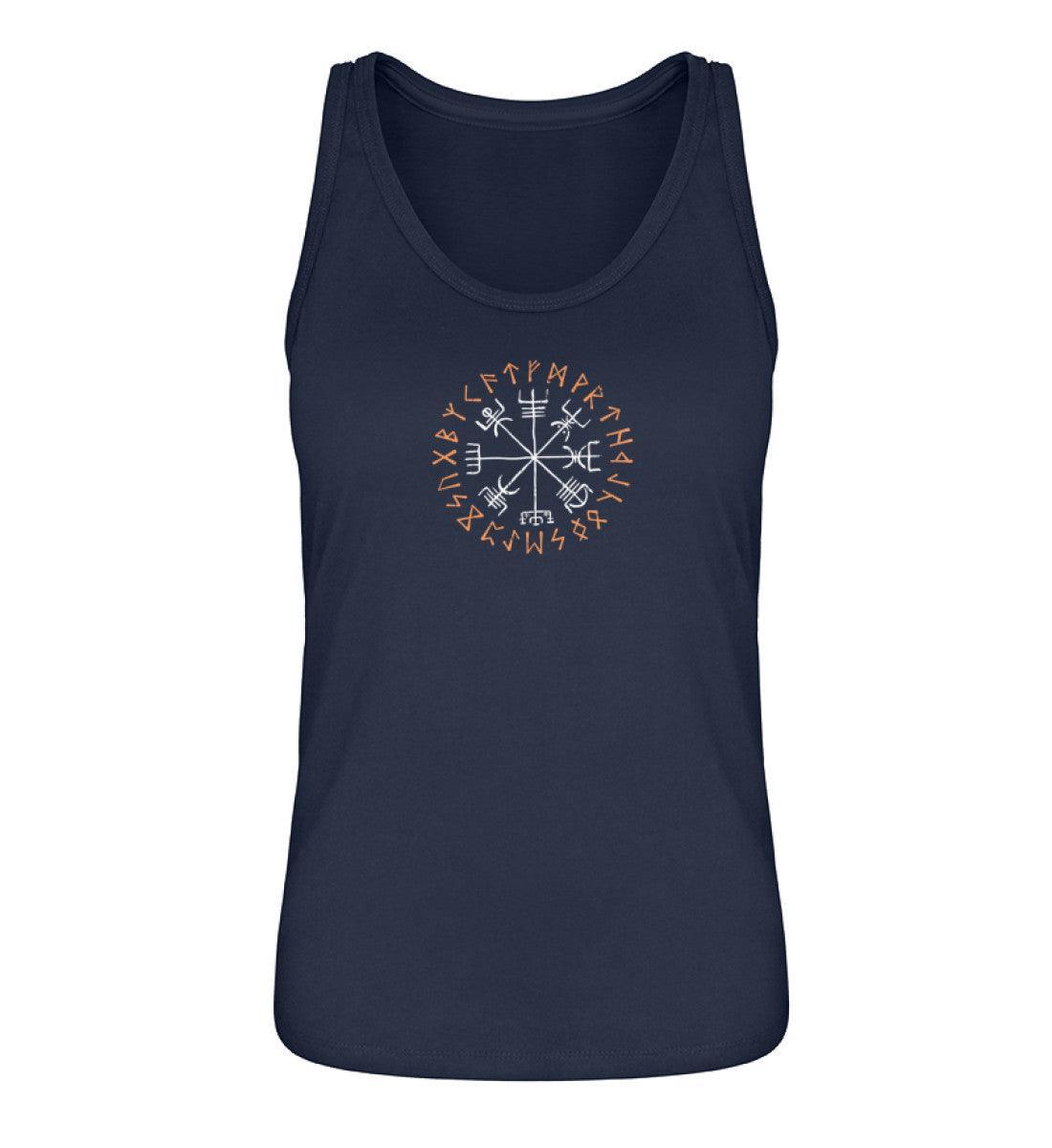 Schildmaiden Tanktop Vegvisir - Kompass Runen Symbol Tee - Nordischer Navigationspfad Top - Nordic Viking Wear
