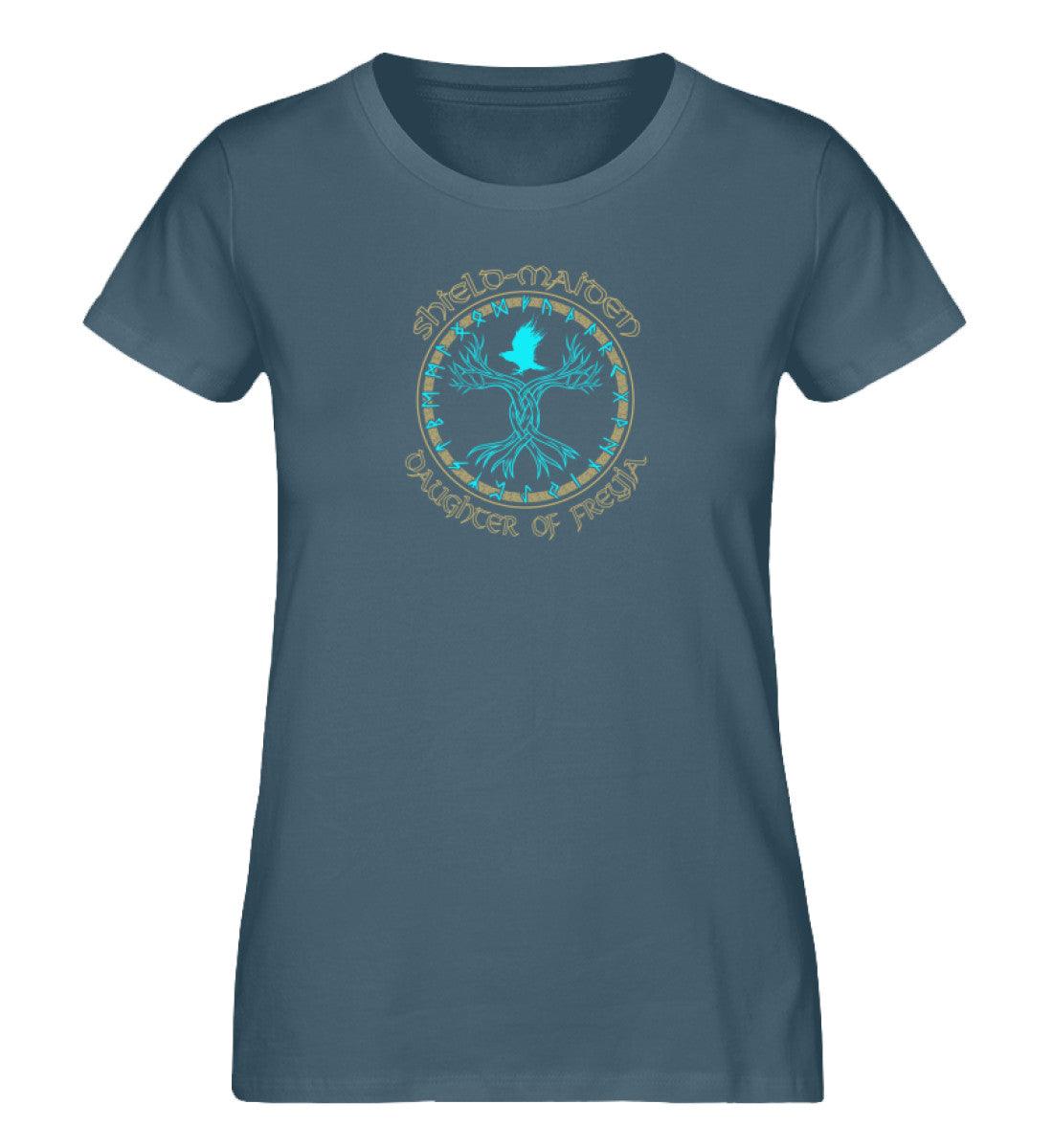 Schildmaiden Expresser Shirt „Daughter of Freyja“ – Wikinger-Design mit Runen und Yggdrasil für nordische Kriegerinnen - Nordic Viking Wear