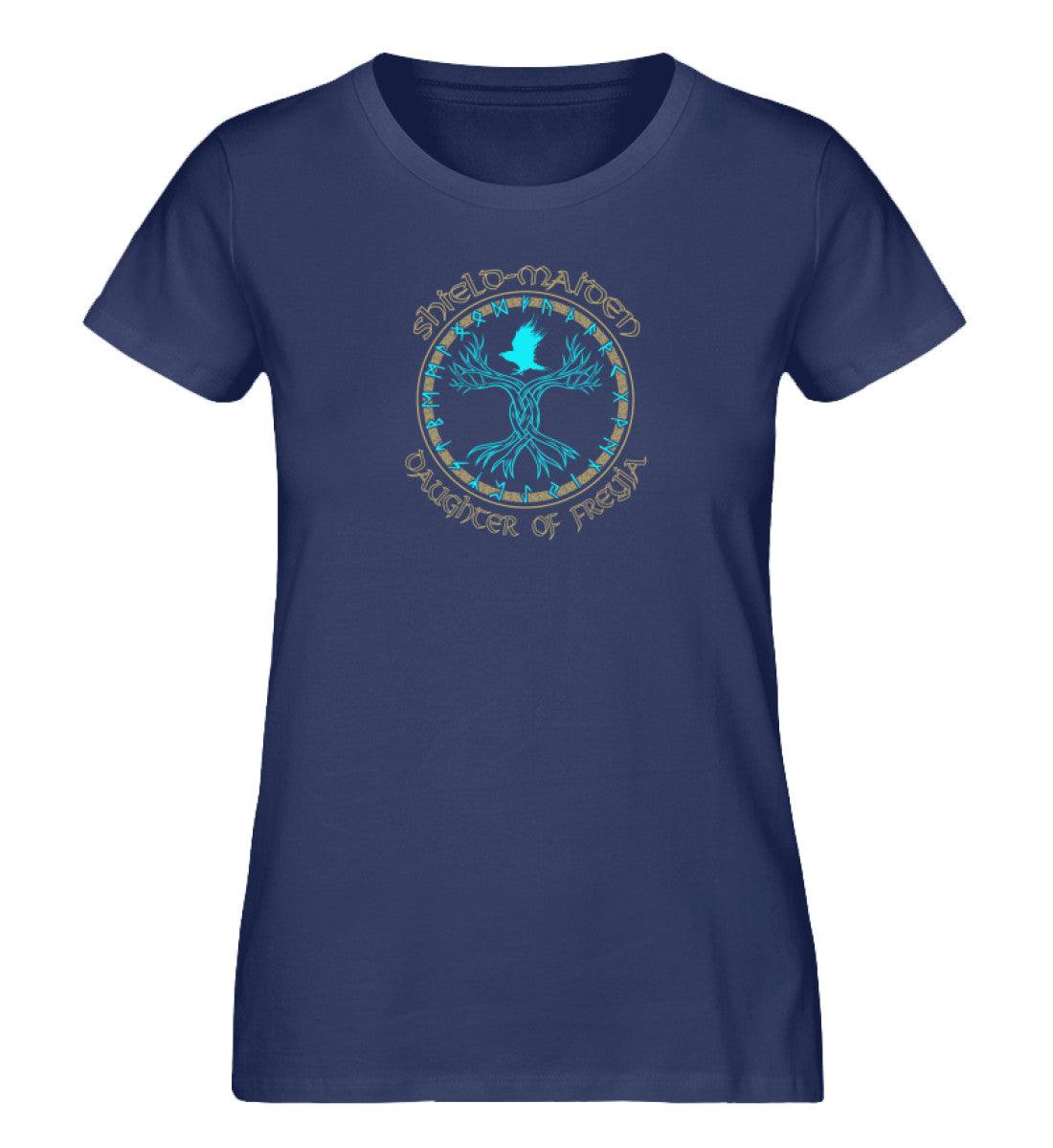 Schildmaiden Expresser Shirt „Daughter of Freyja“ – Wikinger-Design mit Runen und Yggdrasil für nordische Kriegerinnen - Nordic Viking Wear