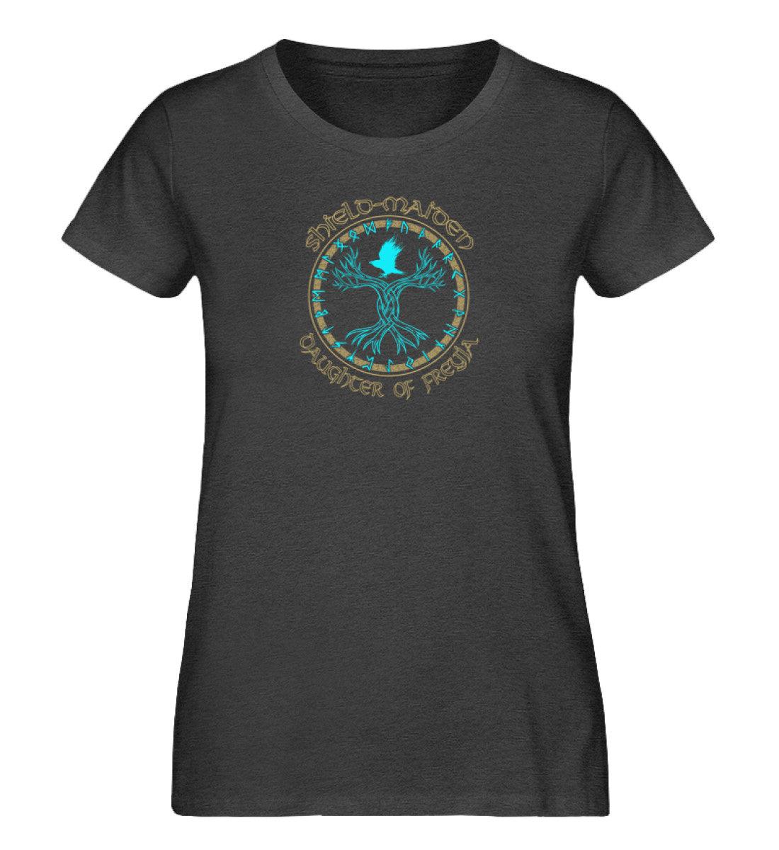 Schildmaiden Expresser Shirt „Daughter of Freyja“ – Wikinger-Design mit Runen und Yggdrasil für nordische Kriegerinnen - Nordic Viking Wear