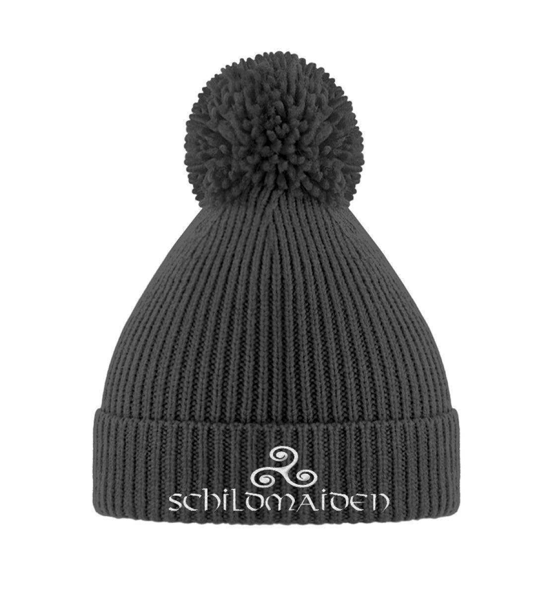 Schildmaiden Bommelmütze "Triskele" – Warme Tradition trifft modernen Stil - Nordic Viking Wear