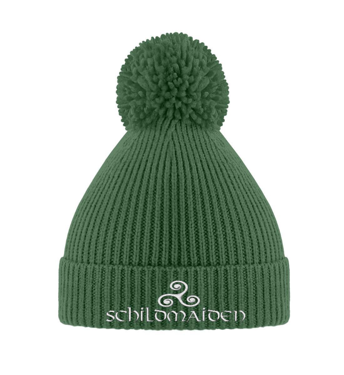 Schildmaiden Bommelmütze "Triskele" – Warme Tradition trifft modernen Stil - Nordic Viking Wear