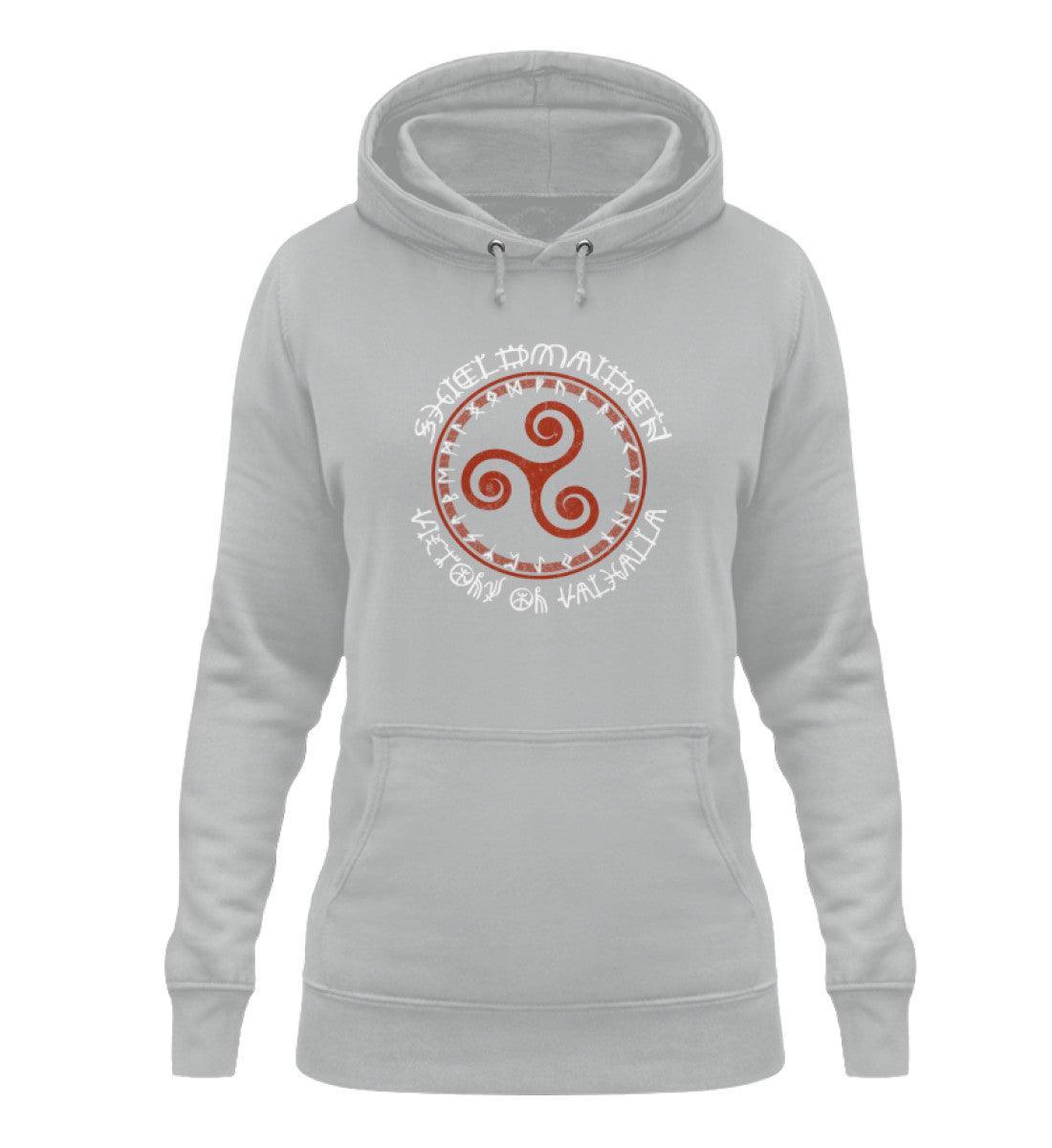 Triskelion Ehre: Schildmaiden Hoodie mit Runenkreis – Für Kriegerinnen des Alltags - Nordic Viking Wear