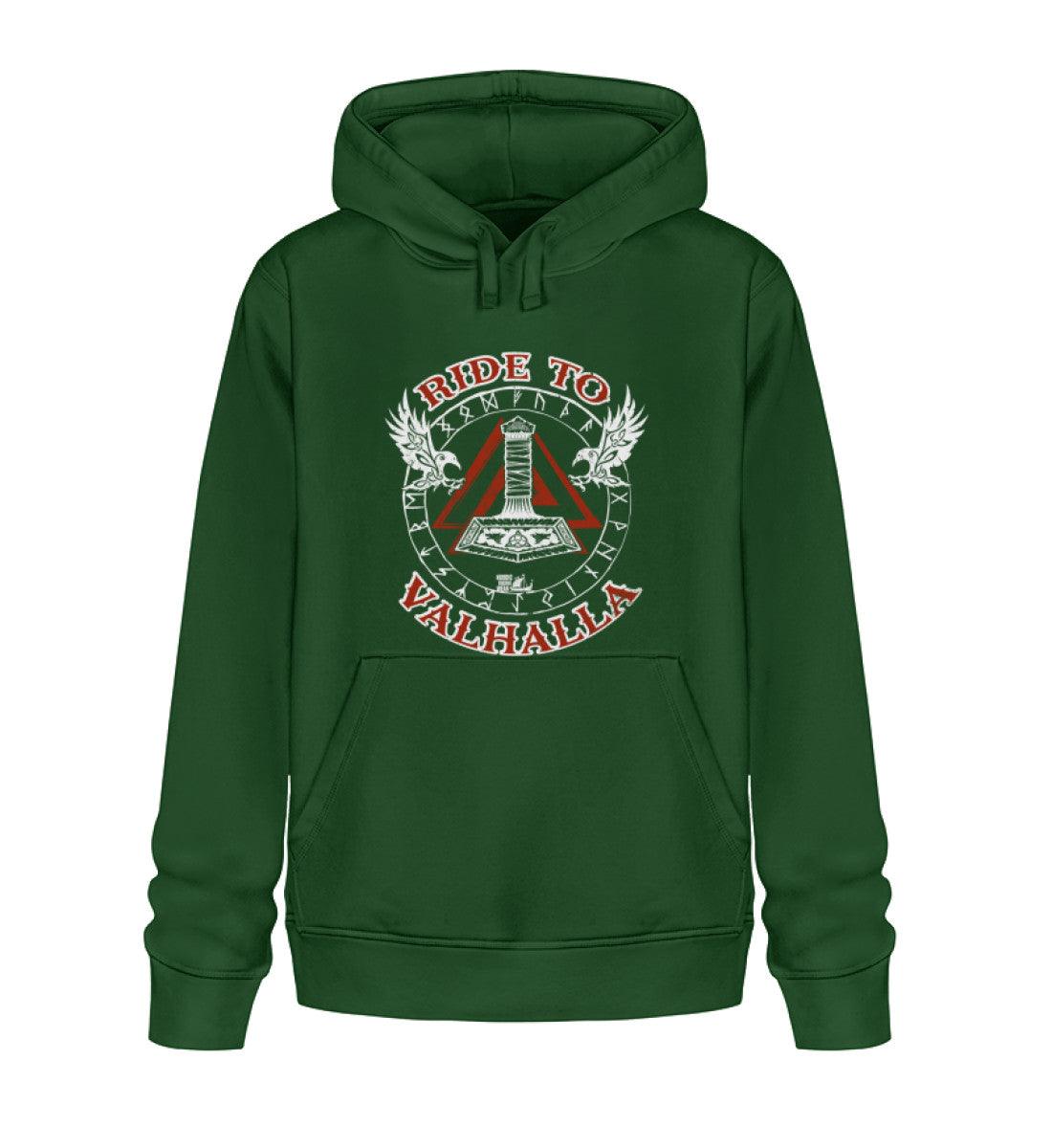 Ride to Valhalla Premium-Hoodie – Wikinger Design mit Thors Hammer und Runen - Nordic Viking Wear