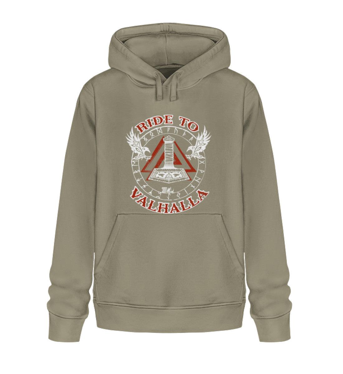 Ride to Valhalla Premium-Hoodie – Wikinger Design mit Thors Hammer und Runen - Nordic Viking Wear
