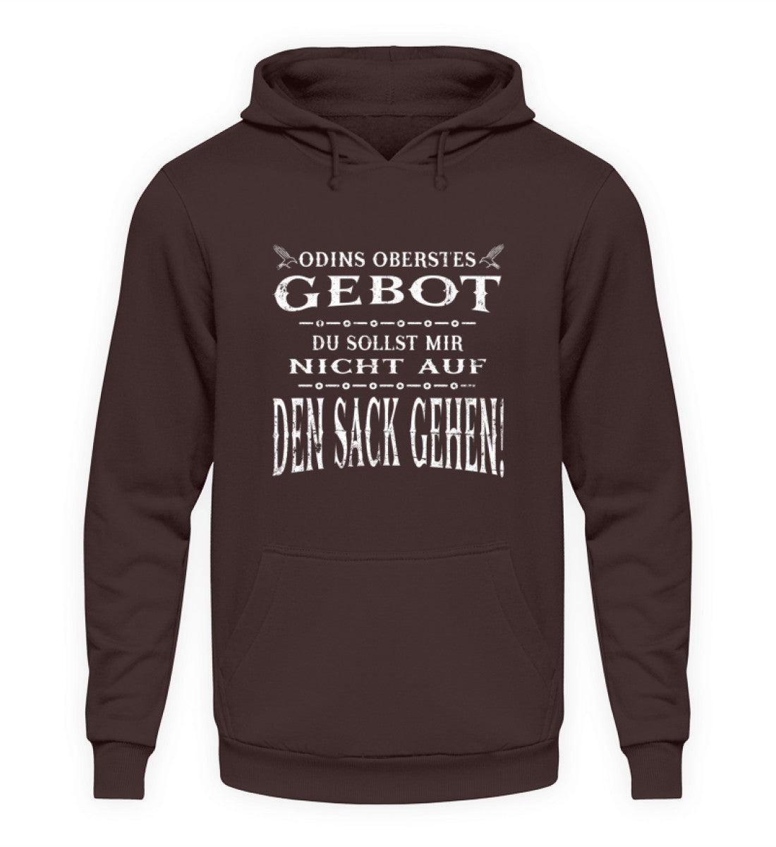 Lustiger Wikinger Hoodie - "Odins Oberstes Gebot: Du Sollst Mir Nicht Auf Den Sack Gehen!" - Nordic Viking Wear