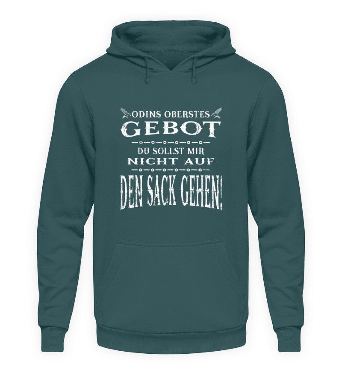Lustiger Wikinger Hoodie - "Odins Oberstes Gebot: Du Sollst Mir Nicht Auf Den Sack Gehen!" - Nordic Viking Wear