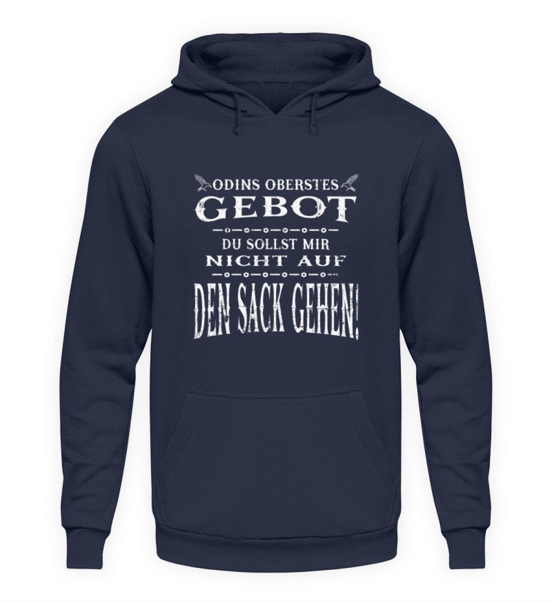 Lustiger Wikinger Hoodie - "Odins Oberstes Gebot: Du Sollst Mir Nicht Auf Den Sack Gehen!" - Nordic Viking Wear