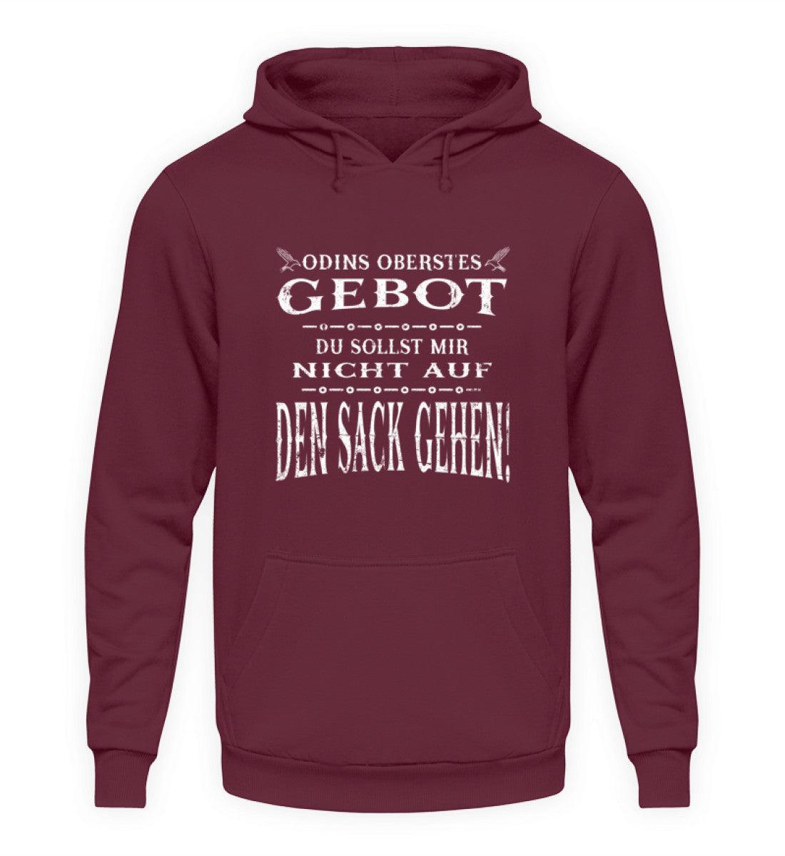 Lustiger Wikinger Hoodie - "Odins Oberstes Gebot: Du Sollst Mir Nicht Auf Den Sack Gehen!" - Nordic Viking Wear