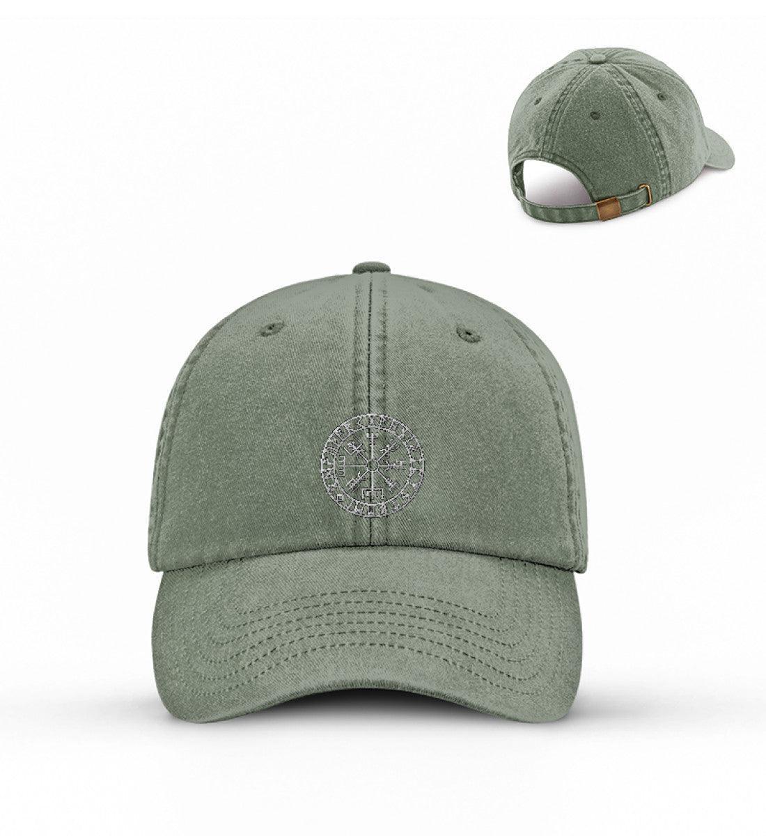 Wikinger/Schildmaiden Vintage Dad Cap "Vegvísir Wegweiser" – Stilvoll navigieren - Nordic Viking Wear