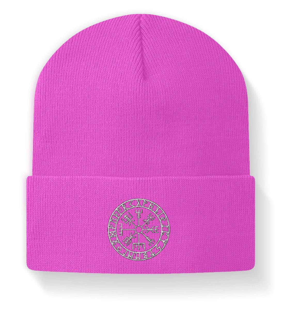 Vegvisir Beanie – Nordisches Navigations-Symbol gestrickte Mütze für Abenteurer und Entdecker - Nordic Viking Wear