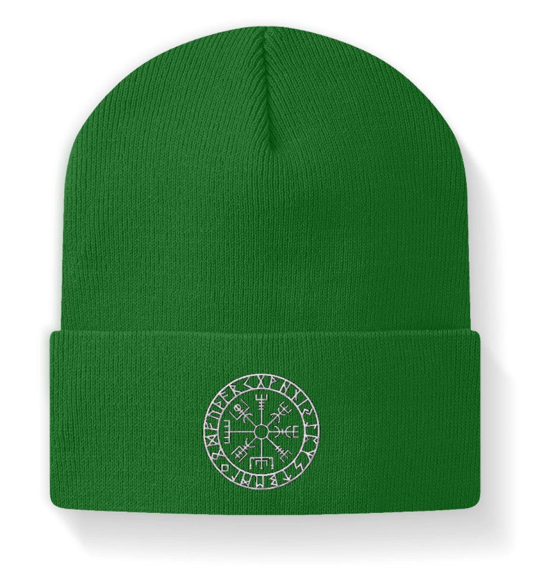 Vegvisir Beanie – Nordisches Navigations-Symbol gestrickte Mütze für Abenteurer und Entdecker - Nordic Viking Wear