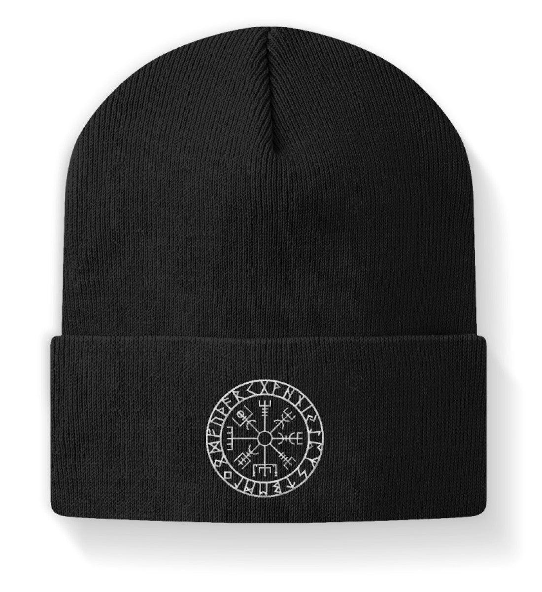 Vegvisir Beanie – Nordisches Navigations-Symbol gestrickte Mütze für Abenteurer und Entdecker - Nordic Viking Wear