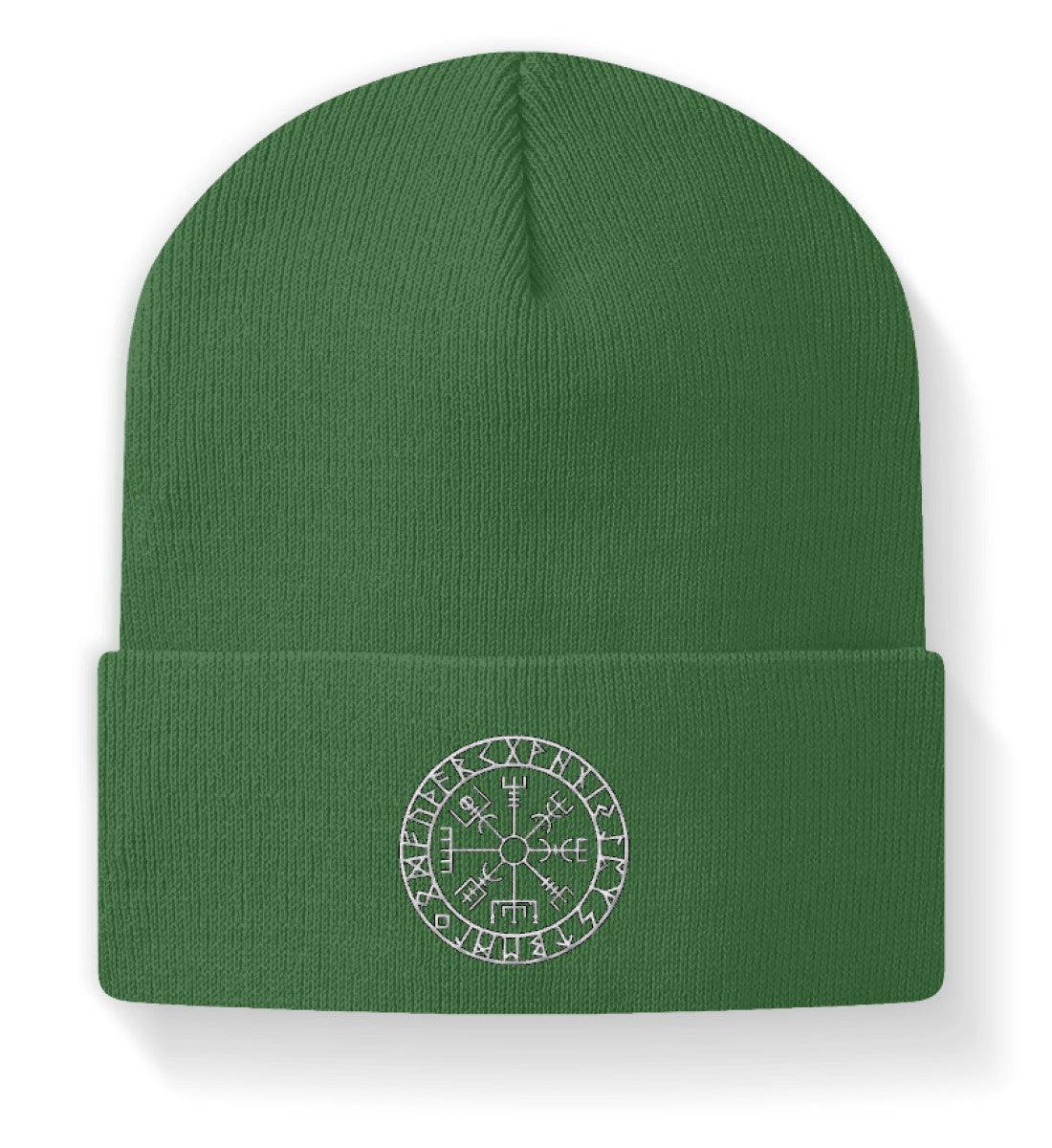 Vegvisir Beanie – Nordisches Navigations-Symbol gestrickte Mütze für Abenteurer und Entdecker - Nordic Viking Wear