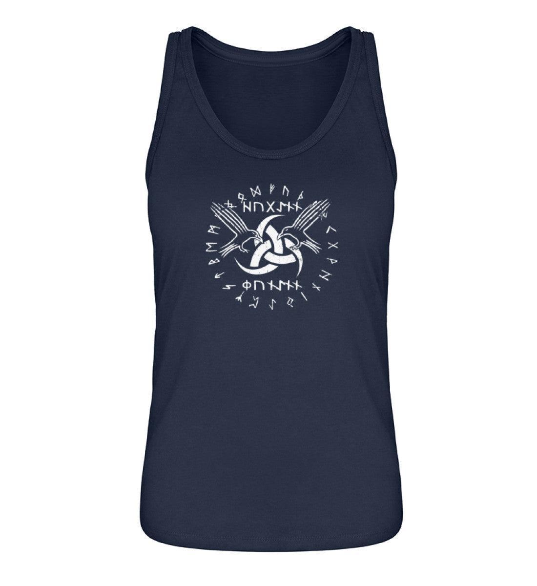 Schildmaiden-Tanktop "Odins Boten - Huginn und Muninn mit Gjallarhorn - Nordic Viking Wear