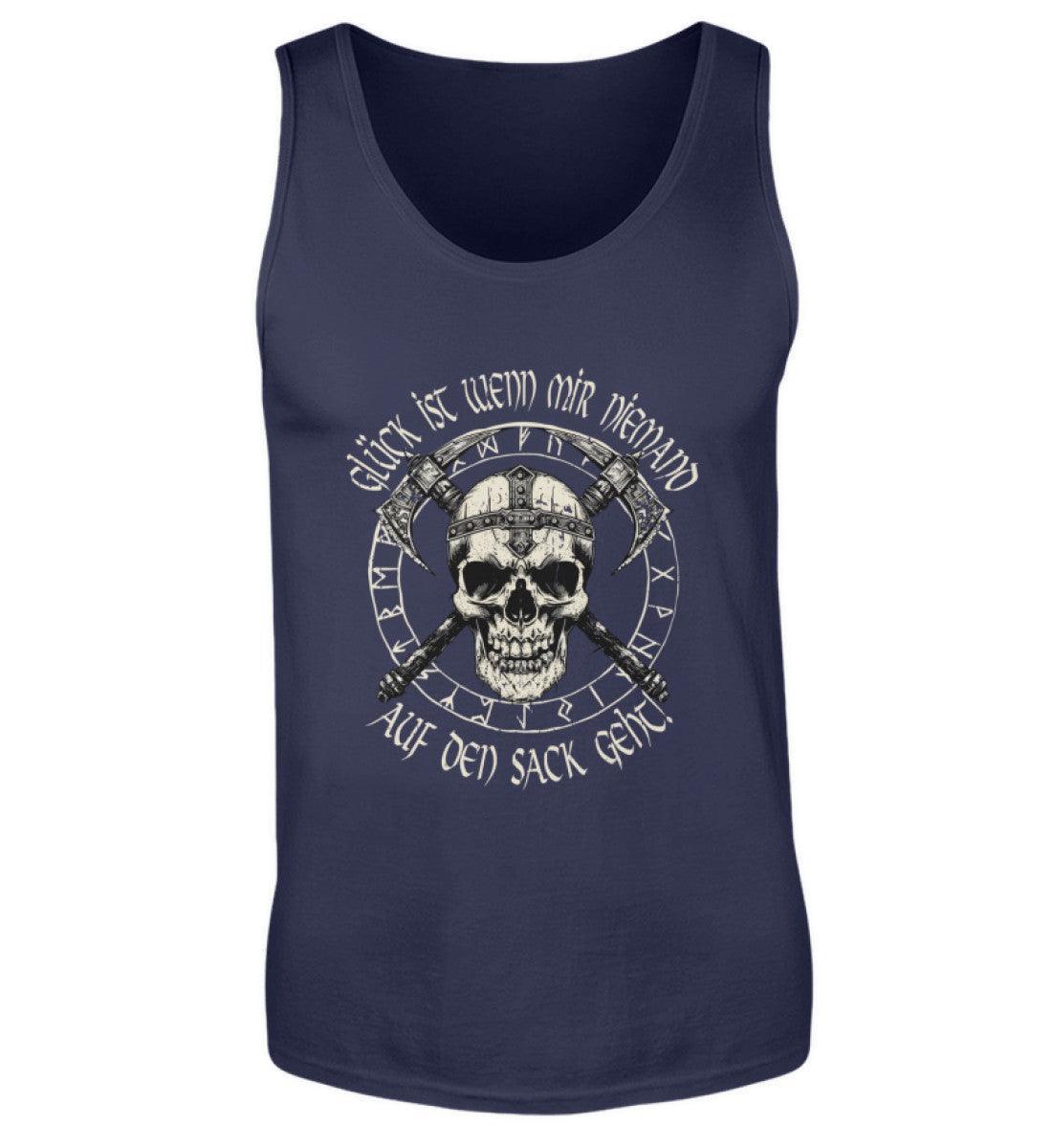 Lustiges Wikinger Tanktop - "Glück ist, wenn mir niemand auf den Sack geht!" - Nordic Viking Wear
