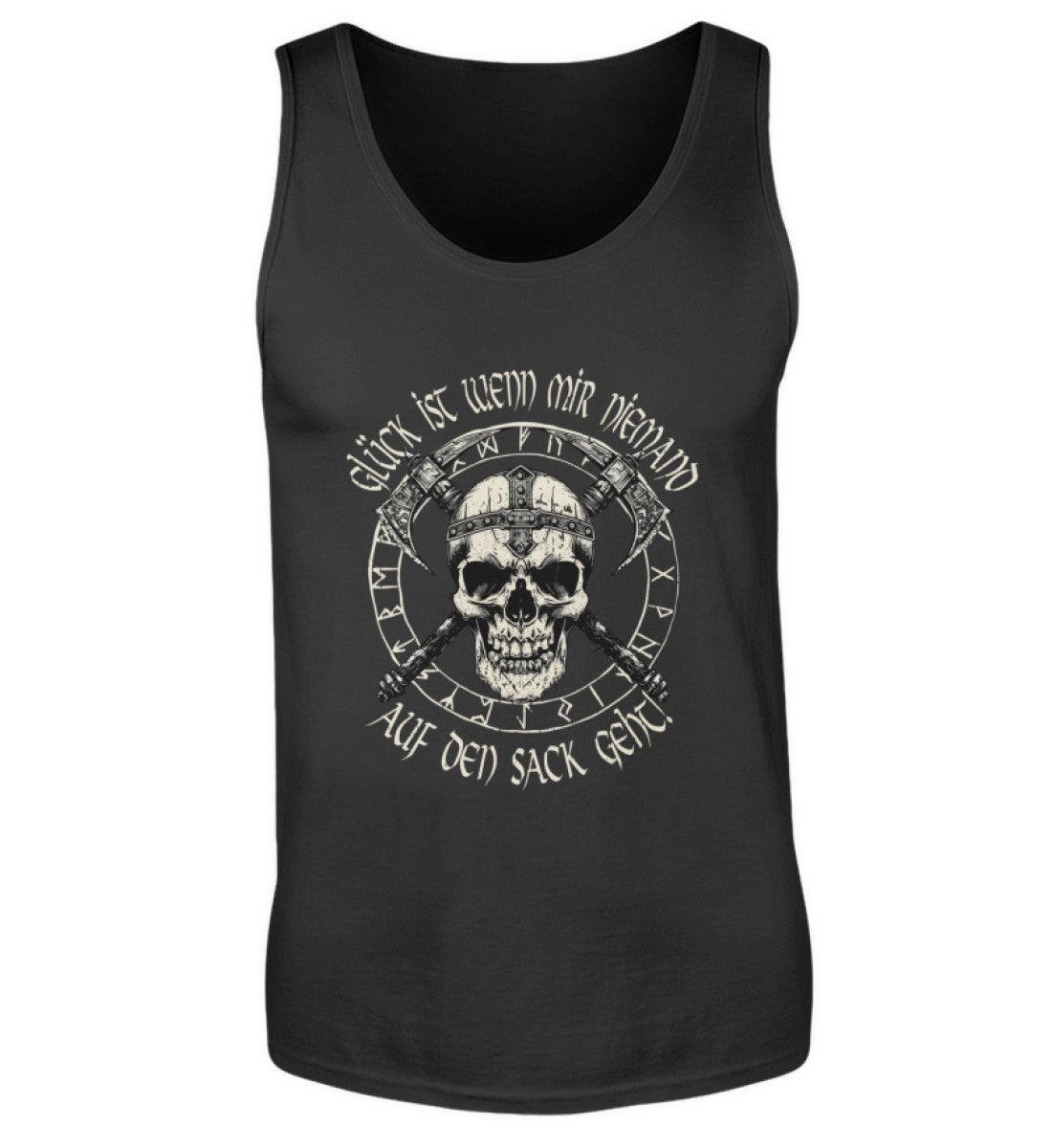 Lustiges Wikinger Tanktop - "Glück ist, wenn mir niemand auf den Sack geht!" - Nordic Viking Wear