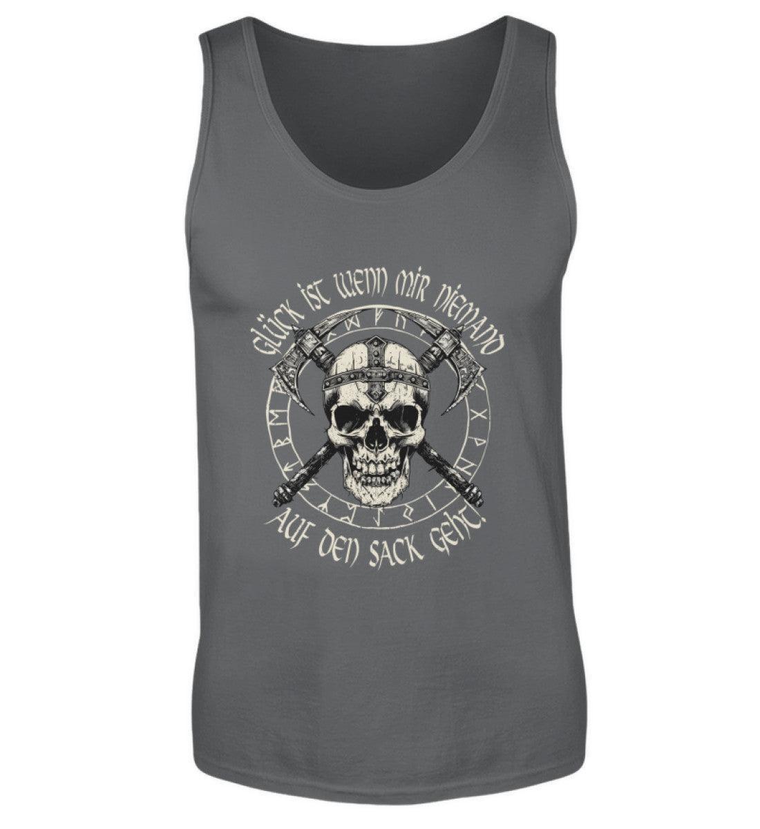 Lustiges Wikinger Tanktop - "Glück ist, wenn mir niemand auf den Sack geht!" - Nordic Viking Wear