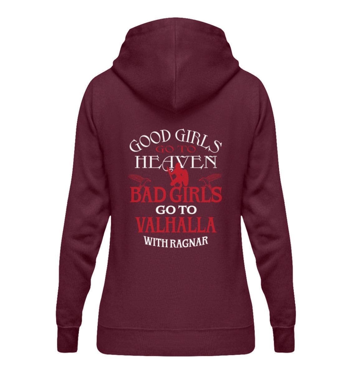 "Schildmaiden Hoodie - 'Bad Girls Go To Valhalla with Ragnar' - Kraftvolles Viking Statement - Nordic Viking Wear