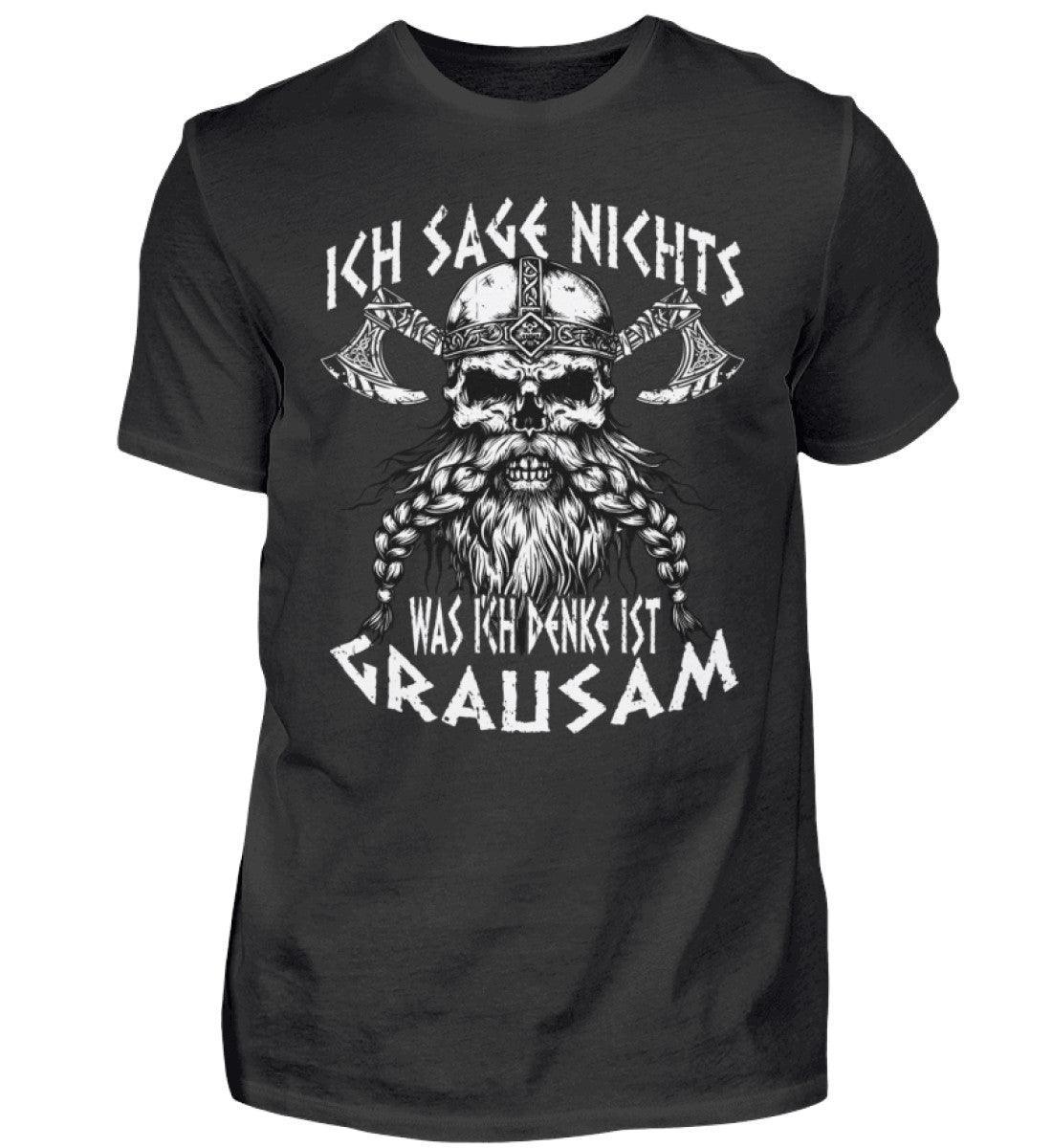 Lustiges Wikinger-Shirt "Ich sage nichts, was ich denke ist grausam" - Nordic Viking Wear