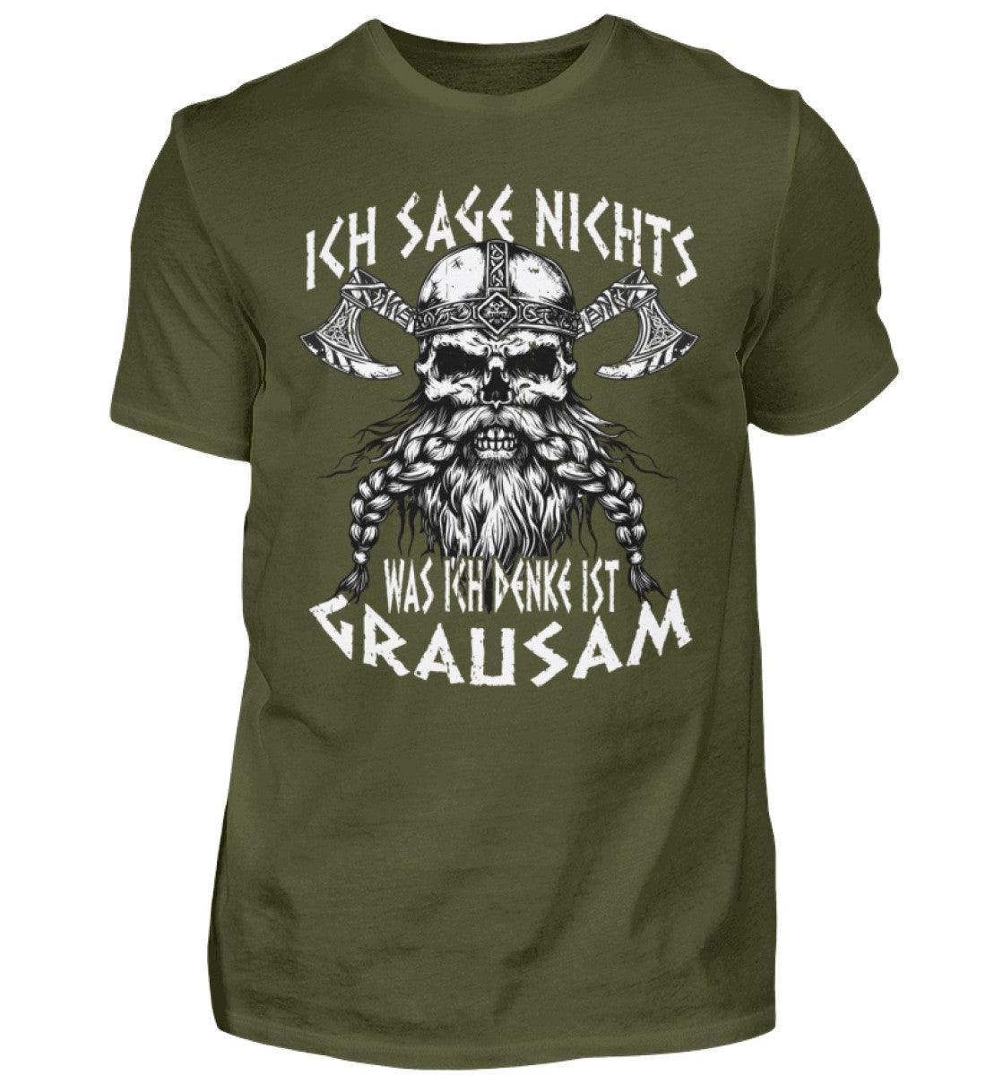 Lustiges Wikinger-Shirt "Ich sage nichts, was ich denke ist grausam" - Nordic Viking Wear